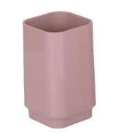 Стакан для зубных щеток пластик Квадро пудровый PS0221CA-TB_в