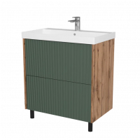 Подстолье Ренессанс 600 (2 ящика) вотан + зел. матовый под умывальник Океан 600 GOLDEN FOX