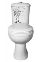 Унитаз-компакт Дора белый гор.выпуск Декор березка, с гофрой Эконом (г.Ст.Оскол) Унитаз-компакт Дора белый гор.выпуск Декор березка, с гофрой Эконом (г.Ст.Оскол)