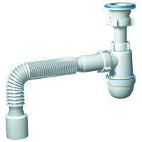 Сифон 1 1/2*40 с гофрой 40*40/50 Ани Пласт C0115 1/30