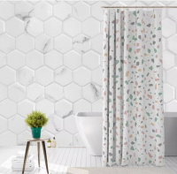 Шторка д/ванной 180*180см PE-203 терраццо "Сантис" (002077)