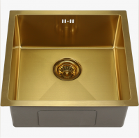 Мойка премиум подст.монтаж нерж.сталь 3мм 500*440 с сифоном Золото GOLDEN FOX®