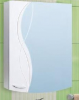 Шкаф зеркальный Токай 550 лев (1 дверь) белый GOTA ROCIO