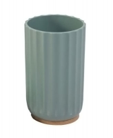 Стакан для зубных щеток пластик бамбук B1243W-2