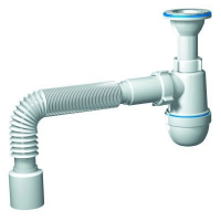 Сифон 1 1/2*40 с гофрой 40*50 Ани Пласт С0510 1/35