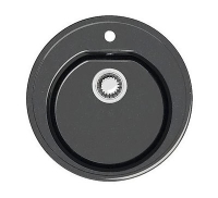 Мойка Черая (черн.) глянец 510х510х191 с сифоном GOTA ROCIO