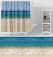 Шторка д/ванной 180*180см PV-134 пляж