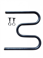 Полотенцесушитель М 500*500 1" GR серый графит матовый (креп. в компл.)