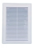 Решетка вентиляционная вытяжная 180*250 регулируемая с рамкой, АВS- пластик, белая. Серия ВРР, 1825ВРР