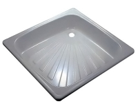 Поддон квадрат д/душа сталь 80*80*15