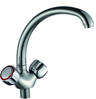 Смеситель д/кухни с 2-мя рукоятками с высоким изливом G343410 Прохлада GOTA ROCIO® 1/10 