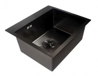 Мойка премиум подст.монтаж нерж.сталь 3мм 500*440 с сифоном Графит 019402 GOLDEN FOX®