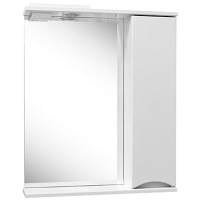 Шкаф зеркальный Женева 600 прав 1С белый Golden Fox