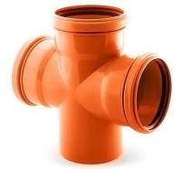 Крестовина одноплоскостная 110/110/110 угол 90 Рыжий (наруж.канал.)  Россия 1/10