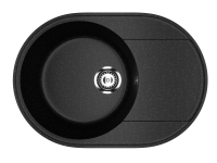 Мойка Модель GR 610-004 (черный оникс) матовая SOFT-TOUCH 610*470*175 с сифоном GOTA ROCIO