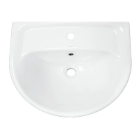 Умывальник Эталон 55 белый Эконом Sanita без крепежа и кронштейнов (к арт. 502134 крепеж и арт. 505588 кронштейн)