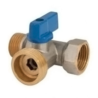 Кран 3-х прох. шар. 1/2*3/4*1/2 г/ш/ш никель "под ключ" SТ2361 уп.10шт