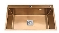 Мойка премиум нерж.сталь 3мм 500*500 с сифоном Золото квадрат.отверстие GOLDEN FOX