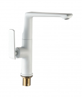 Смеситель Дартмур д/кухни шар. с высоким изливом 11430 белый GOLDEN FOX 1/10