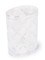 Подставка д/зубн. щеток пластик Хрусталь (Ice) прозрачный А6067