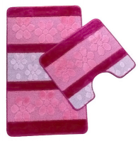 Набор ковриков д/ванной 2 предмета 60*100/50*60 HURREM Pink
