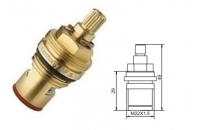 Кран букса 1/2 кер. 20 шлиц (180 градусов с резьбой) G9515 (компл 2шт) цена за 1шт. GOTA ROCIO®(51-5) европодвес 1/500