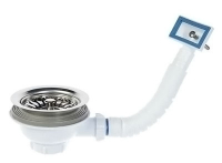 Выпуск 3 1/2 с нерж. сеткой Aquant NV305 с прямоуг. переливом