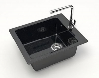 Мойка Линди Z8Q4 (черн.) глянец 500x425x195 с сифоном GOTA ROCIO