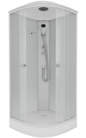 Душ.каб.900*900*2150 низ.акр.поддон,мат.ст. белый профиль, руч и троп душ NG-5301-14