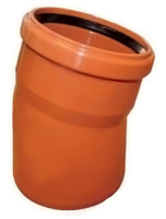 Отвод 110 угол 15 Рыжий (наруж.канал.) РосТурПласт 1/50