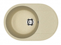 Мойка Модель GR 610-002 (слоновая кость) матовая SOFT-TOUCH 610*470*175 с сифоном GOTA ROCIO