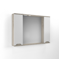 Шкаф зеркальный Бланко 800 слейт/бел. C GOLDEN FOX