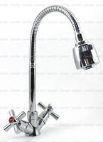 Смеситель д/кухни с 2-мя рукоятками, с гибким изливом, 2-х реж.аэратор, хром АНТЕЙ Смеситель д/кухни с 2-мя рукоятками, с гибким изливом, 2-х реж.аэратор, хром АНТЕЙ