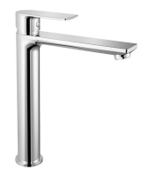 Смеситель Бродс д/умывальника с высоким изливом шар. креп. гайка 10011 латунь, хром GOLDEN FOX 1/10