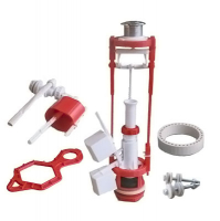 Арматура д/бачка 2-х кноп. хром бок/подв, универсальный клапан РБМ АС-11,1М Тула 1/20