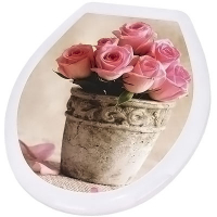 Сиденье д/унитаза жёсткое КЛАССИК "Букет роз" 1/10