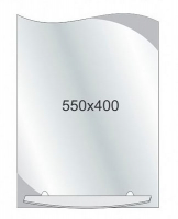 Зеркало 400*550 ШВ ЗРП-097 с полкой, пескоструйный рисунок (К)