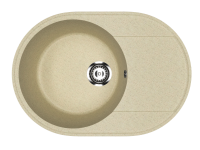 Мойка Модель GR 610-002 (слоновая кость) матовая SOFT-TOUCH 610*470*175 с сифоном GOTA ROCIO