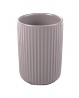 Стакан для зубных щеток керамика Плиссе серый матовый CE1610SA-TB