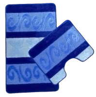 Набор ковриков д/ванной 2 предмета 60*100/50*60 HURREM Blue