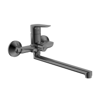 Смеситель Лондон д/ванны с изливом L-35см. шар. 12335 латунь, оружейная сталь GOLDEN FOX 1/10