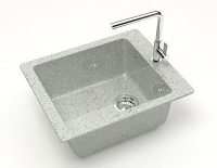 Мойка Линди Z8Q10 (светл.сер.) глянец 500х425х195 с сифоном GOTA ROCIO