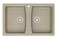 Мойка Скай Z260Q5 (песоч.) глянец 732x475x180 с сифоном (7700) GOTA ROCIO