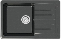 Мойка Энди Z16Q4 (черн.) глянец 740x490x210 с сифоном GOTA ROCIO