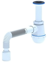 Сифон Грот 1 1/2*40 с гофрой 40*50 Ани Пласт  А0510 1/30