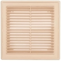 Решетка вентиляционная вытяжная с рамкой 150*150 АБС-пластик 1515ВР бежевая