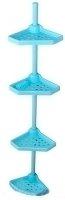 Полка пластик. угловая 4-х ярусная голубая M-N 02-02 Prima Nova Zalel