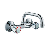 Смеситель д/кухни с 2-мя рукоятками пристенный G349710 Прохлада верх.излив GOTA ROCIO® 1/10 
