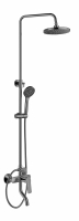 Душевая система 3-х функц. со смесителем и коротким изливом (тропич.душ, лейка стац.) 12245 Темза латунь, пепельный /оружейная сталь/ GOLDEN FOX 1/10 Душевая система 3-х функц. со смесителем и коротким изливом (тропич.душ, лейка стац.) 12245 Темза латунь, пепельный /оружейная сталь/ GOLDEN FOX 1/10