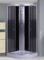Душ.каб.900*900*2150 низ.акр.поддон,мозайка стекло NG-4501-08BLACK 